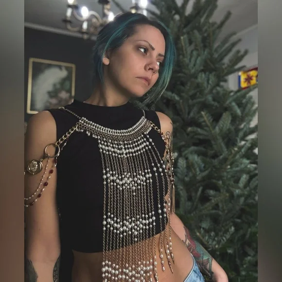 Handmade body chain harness - Picture 1 of 3